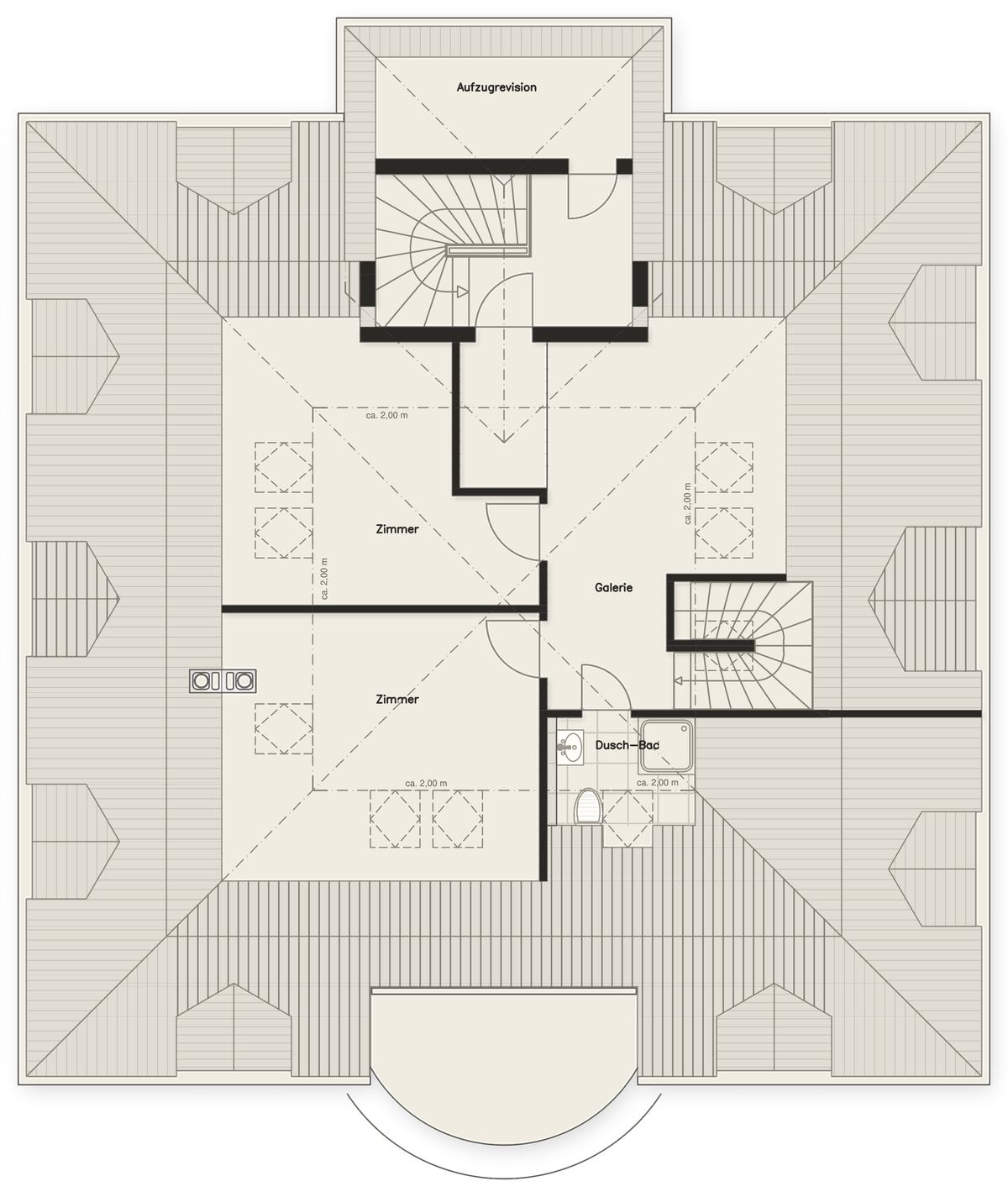 Grundriss Wohnung 3 · 2. Dachgeschoss